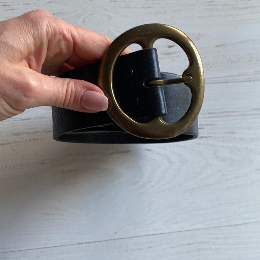 B-low belt black belt w gold Hardware